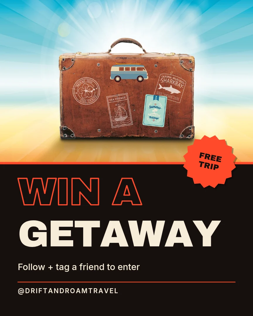 Sunburst Suitcase Split Poster – Instagram post template