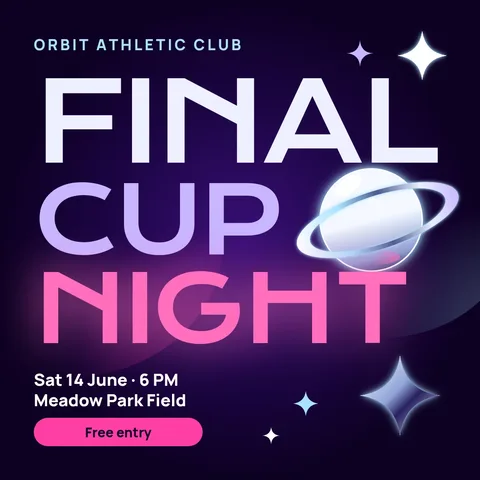 Chrome Orbit Final Night – Instagram post template