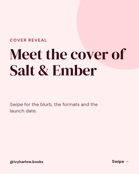 Cover Reveal Carousel – Instagram carousel template, 6 pages