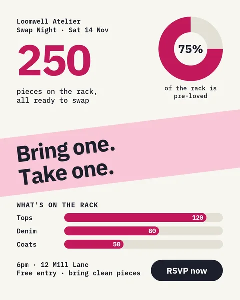 Rack Count Swap Night – Instagram post template