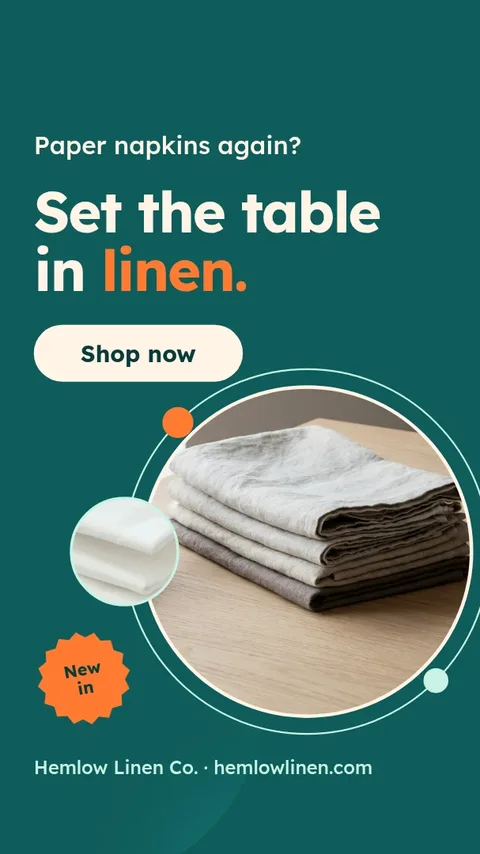 Linen Moon Table Ad – Instagram story template
