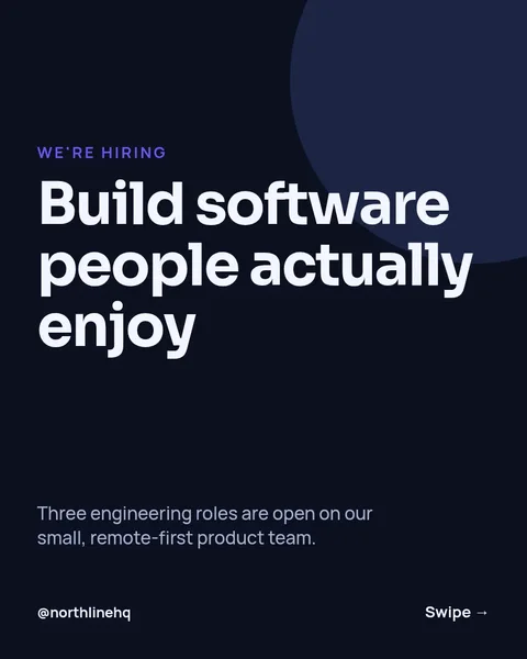 Midnight Engineer Hiring Deck – Instagram carousel template, 6 pages