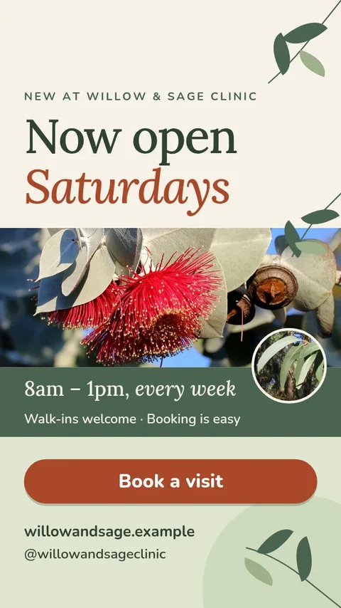 Sage Bands Saturday Open – Instagram story template