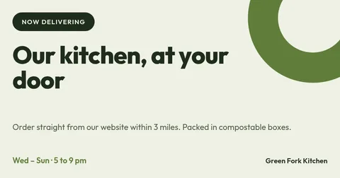 Delivery now available – Facebook post template