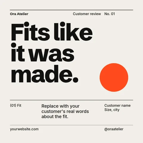 Fit Check Grid Review – LinkedIn post template