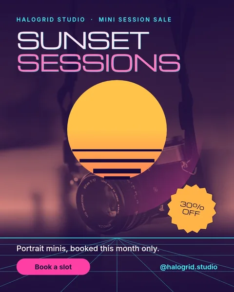 Chrome Sun Session Sale – Instagram post template