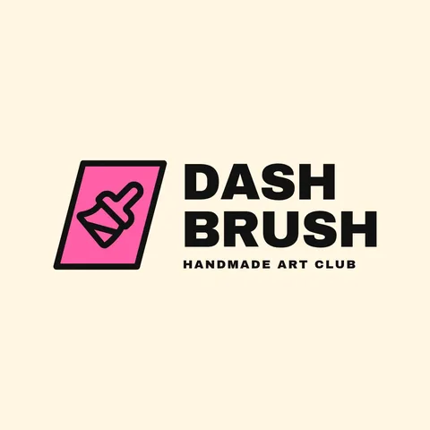 Dashbrush Slant Card Logo – Logo template