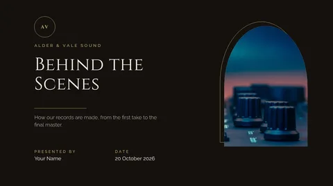 Gilded Console Studio Deck – Presentation template, 8 pages