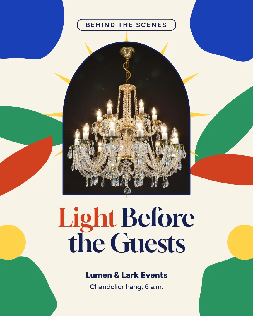 Cut Paper Chandelier Dawn – Instagram post template