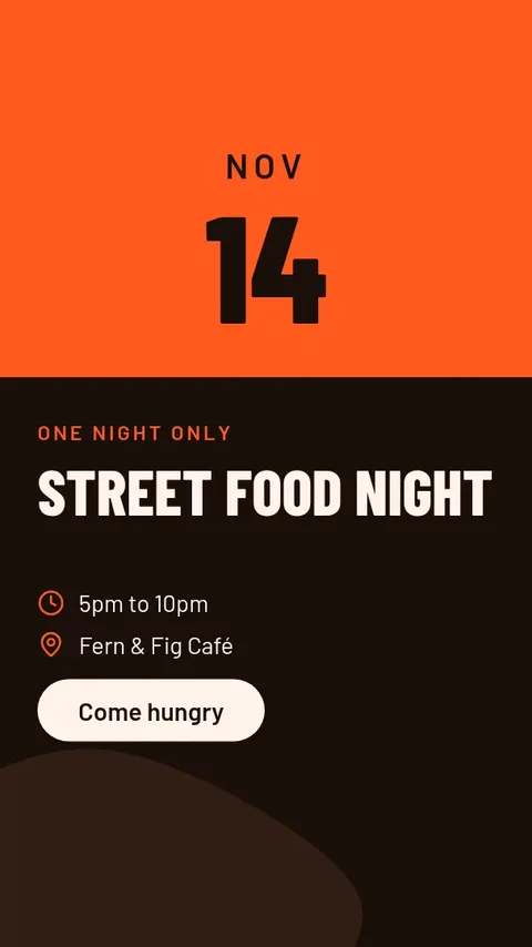 Street Food Night Story – Instagram story template
