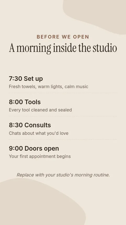Morning Prep Story Menu – Instagram story template