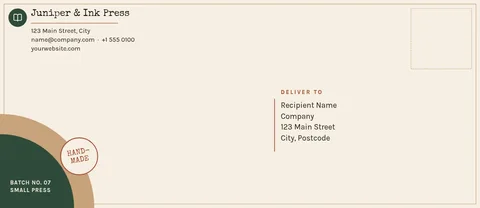 Kraft Corner Press Envelope – Envelope template
