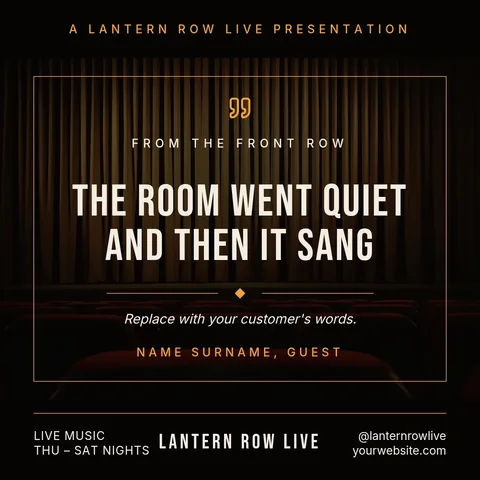 Front Row Letterbox Quote – Instagram post template