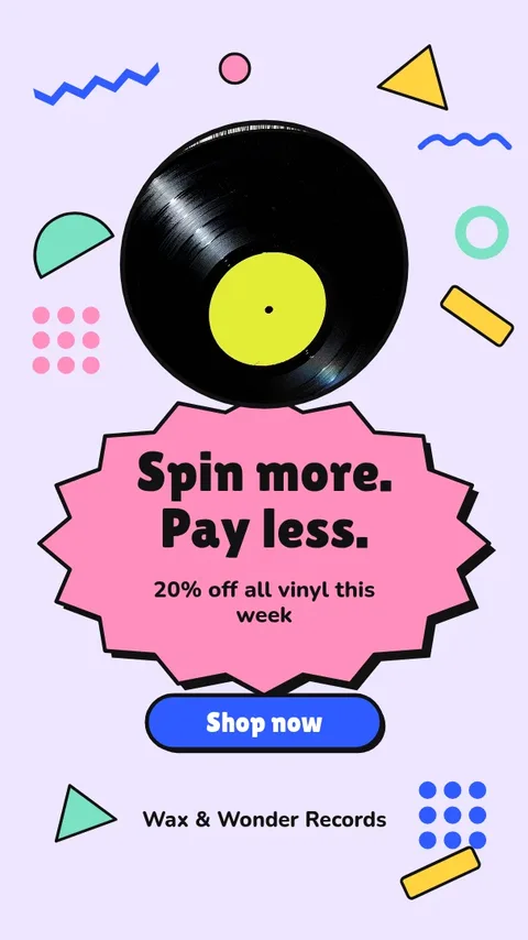 Wax Seal Confetti Sale – Instagram story template