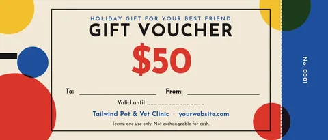 Primary Paw Stub Gift Voucher – Gift voucher template