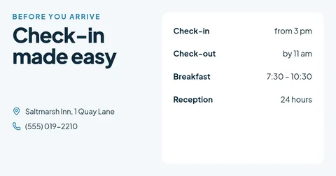 Check-in info – Facebook post template