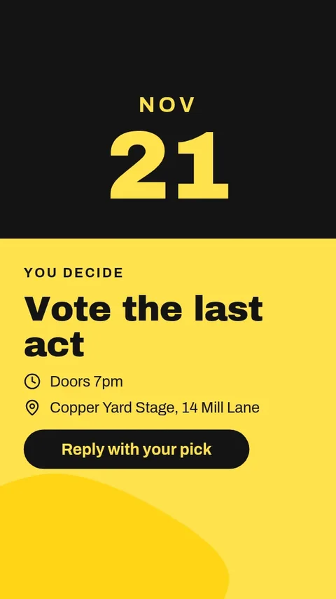Pick Tonight's Set Poll – Instagram story template