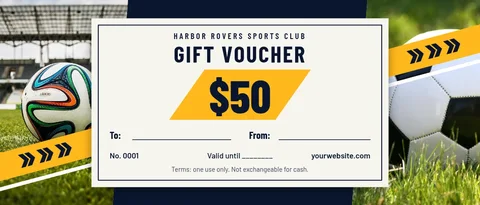 Match Day Diagonal Voucher – Gift voucher template