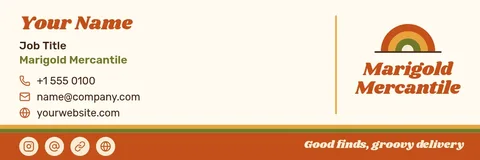 Marigold Groove Bottom Bar Signature – Email signature template