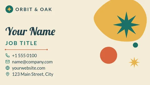 Atomic Ledger Business Card – Business card template, 2 pages