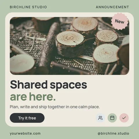 Nordic Frame Workspace Notice – Instagram post template