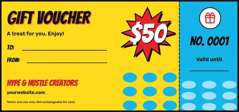 Pop Burst Ticket Voucher – Gift voucher template