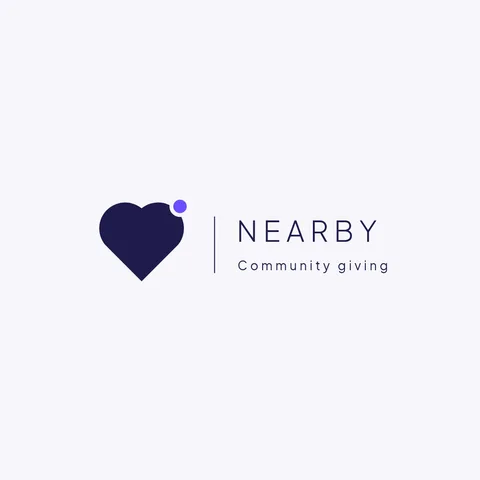 Nearby Heart Dot Minimal – Logo template