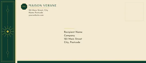 Emerald Sunburst Atelier Envelope – Envelope template