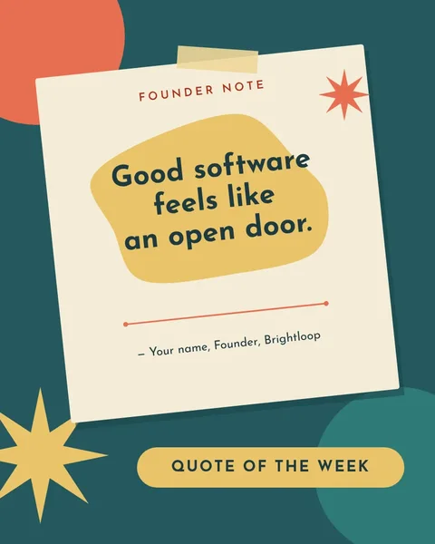 Atomic Door Tilted Quote – Instagram post template
