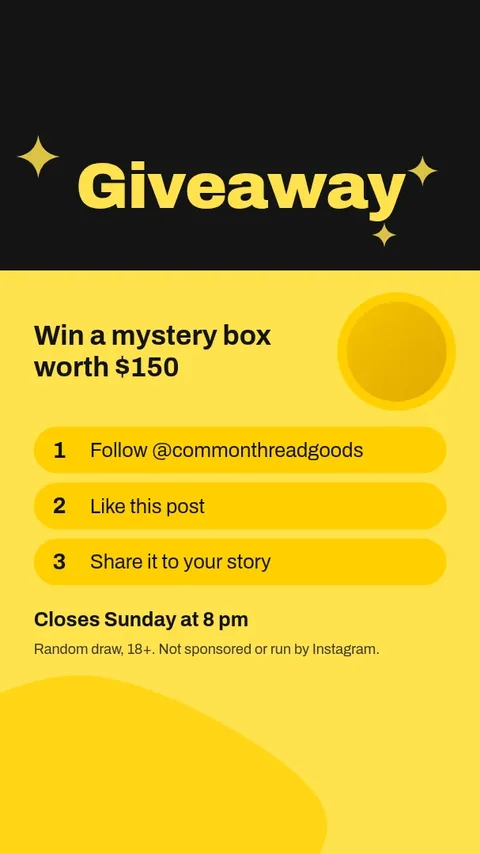 Mystery box giveaway – Instagram story template