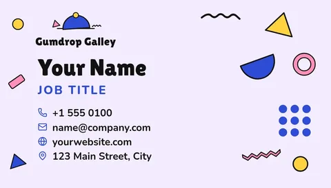 Confetti Galley Card – Business card template, 2 pages
