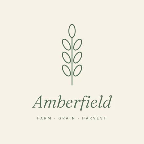Amberfield Monoline Wheat Logo – Logo template
