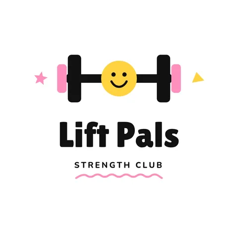 Smiling Dumbbell Mascot Logo – Logo template