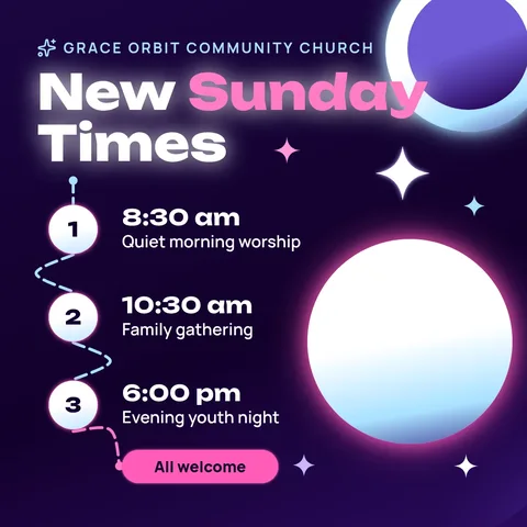 Chrome Halo Sunday Path – Instagram post template