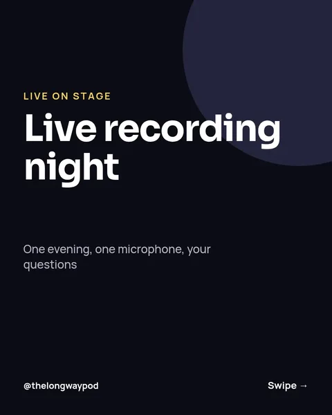 Live Recording Night Carousel – Instagram carousel template, 6 pages