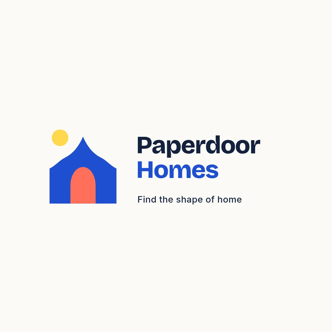 Paperdoor Cut-Paper House Logo – Logo template