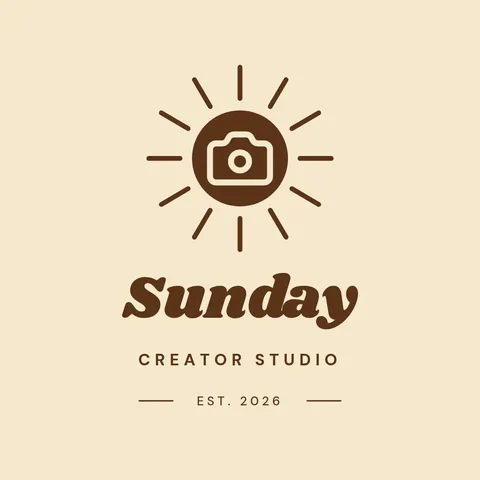Sunday Shutter Groove Badge – Logo template