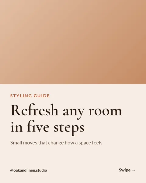 Room Refresh Swipe Guide – Instagram carousel template, 7 pages