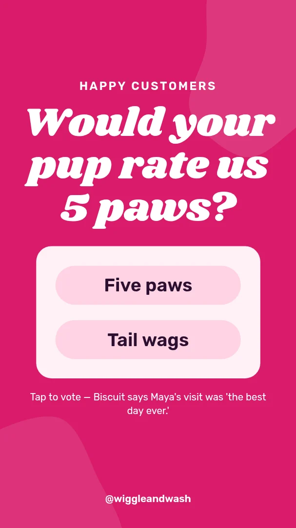 Waggy Review Story – Instagram story template