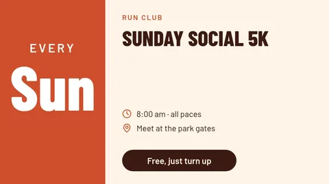 Run club meetup – X post template
