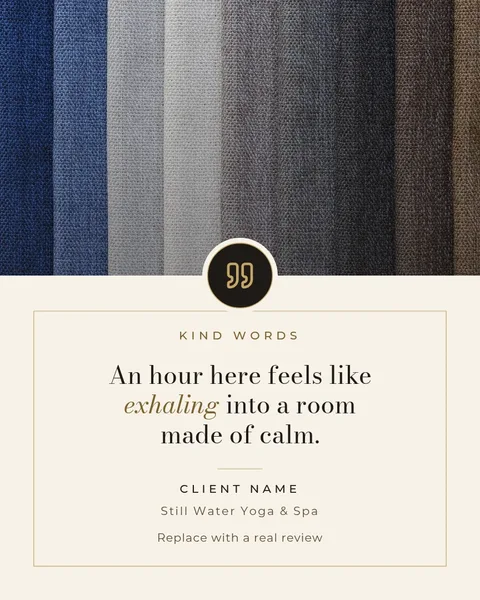 Quiet Swatch Seam Review – Instagram post template