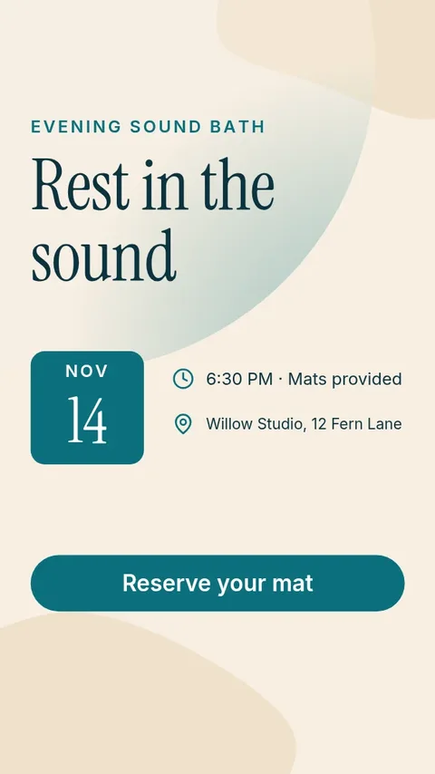 Sunset Sound Bath Story – Instagram story template