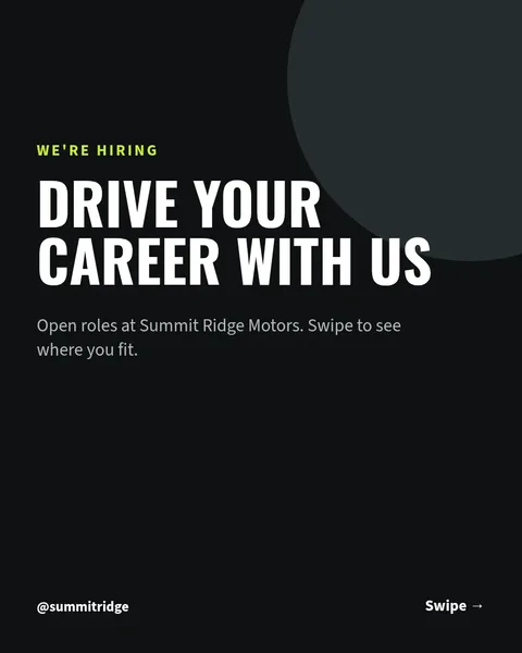 Now Hiring Sales Floor – Instagram carousel template, 6 pages