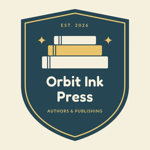 Orbit Ink Stamp Crest – Logo template