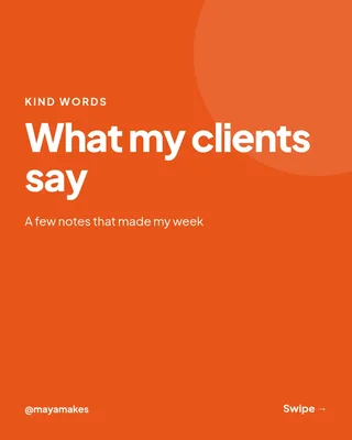 Happy Client Notes Carousel, page 1