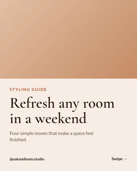 Five Room Refresh Rules – Instagram carousel template, 6 pages