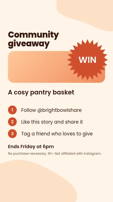 Pantry Basket Giveaway – Instagram story template