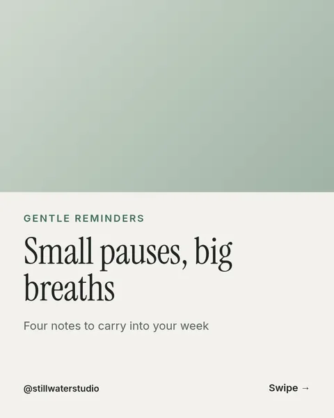 Gentle Reminders Quote Series – Instagram carousel template, 6 pages
