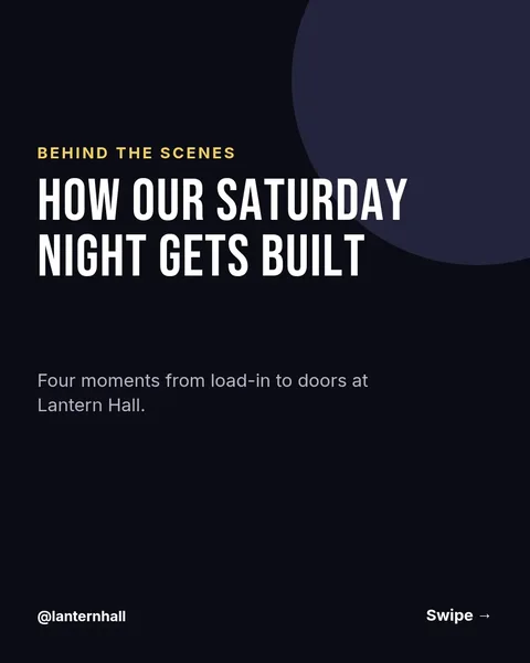 Behind The Stage Build – Instagram carousel template, 6 pages