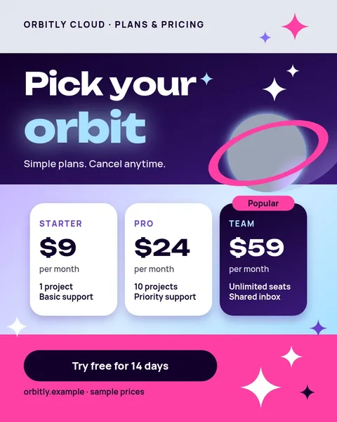 Chrome Orbit Plan Bands – Instagram post template